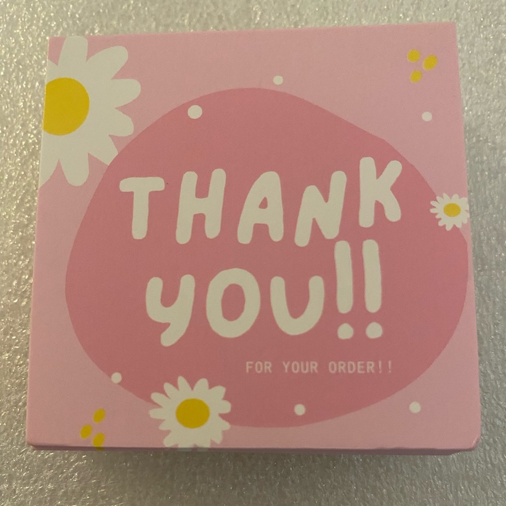 50 Pink Floral Thank You Cards